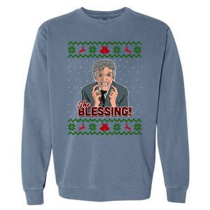 The Blessing Ugly Christmas Sweater Family Christmas Garment-Dyed Sweatshirt