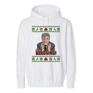 The Blessing Ugly Christmas Sweater Family Christmas Garment-Dyed Fleece Hoodie