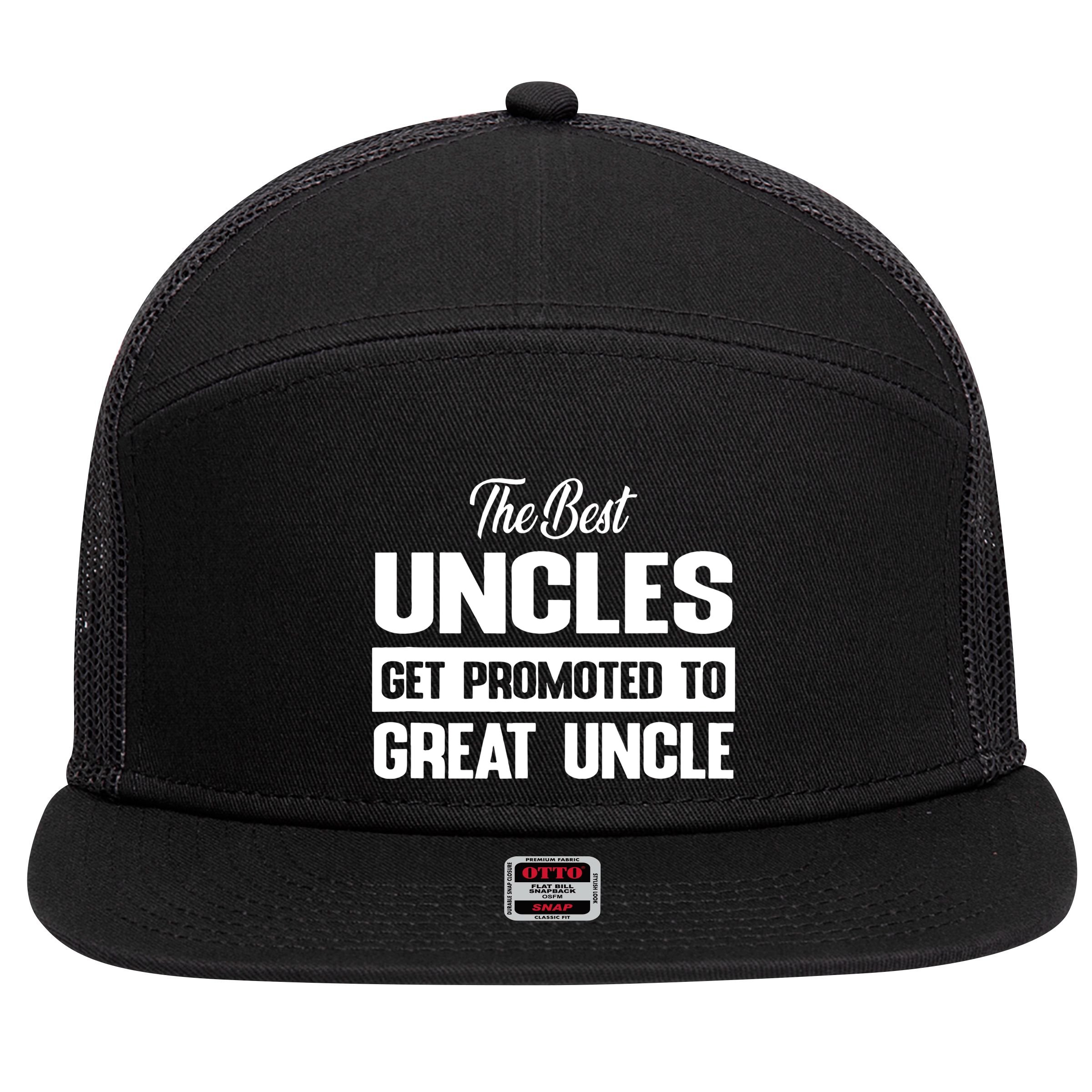 The Best Uncle Great Uncle 7 Panel Mesh Trucker Snapback Hat