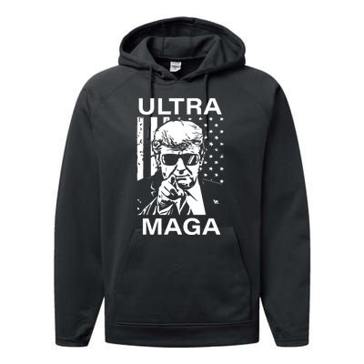 Trump Buff Ultra MAGA Performance Fleece Hoodie