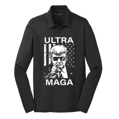 Trump Buff Ultra MAGA Silk Touch Performance Long Sleeve Polo