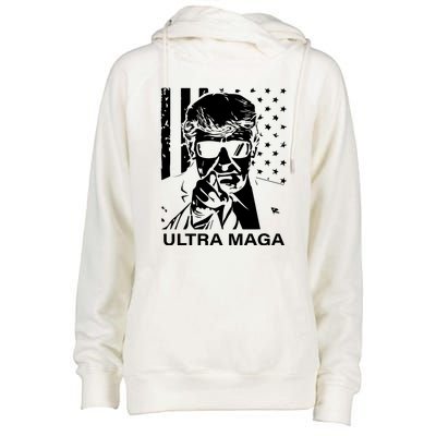 Trump Buff Ultra MAGA Womens Funnel Neck Pullover Hood