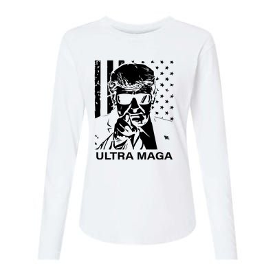 Trump Buff Ultra MAGA Womens Cotton Relaxed Long Sleeve T-Shirt