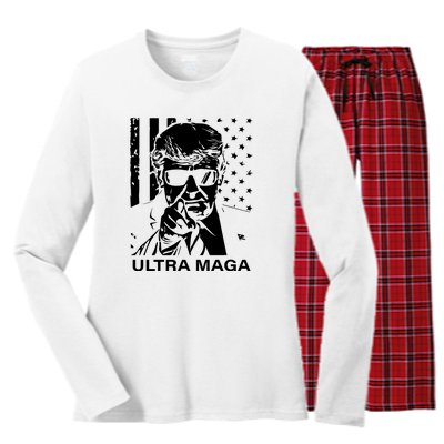 Trump Buff Ultra MAGA Women's Long Sleeve Flannel Pajama Set 