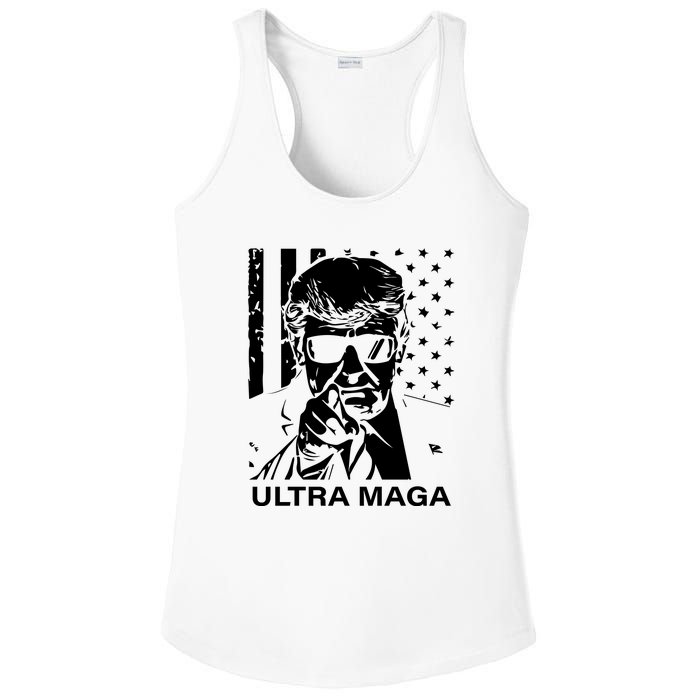 Trump Buff Ultra MAGA Ladies PosiCharge Competitor Racerback Tank