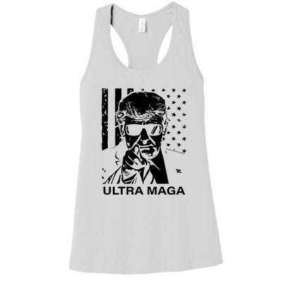 Trump Buff Ultra MAGA Women's Racerback Tank