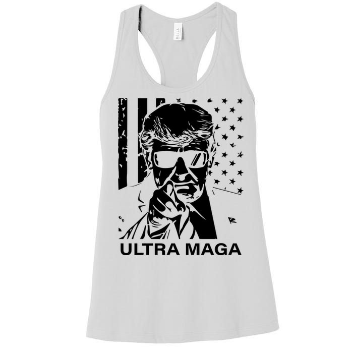 Trump Buff Ultra MAGA Women's Racerback Tank