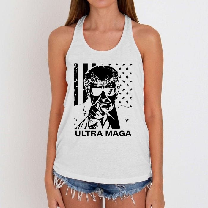 Trump Buff Ultra MAGA Women's Knotted Racerback Tank