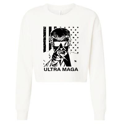 Trump Buff Ultra MAGA Cropped Pullover Crew