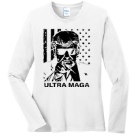 Trump Buff Ultra MAGA Ladies Long Sleeve Shirt