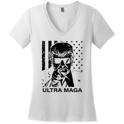 Trump Buff Ultra MAGA Women's V-Neck T-Shirt