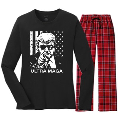 Trump Buff Ultra MAGA Women's Long Sleeve Flannel Pajama Set 