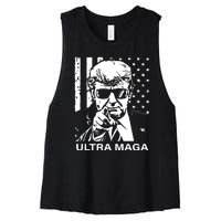 Trump Buff Ultra MAGA Women's Racerback Cropped Tank