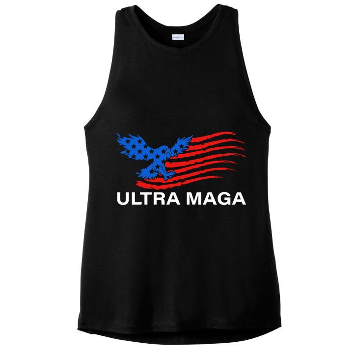 Trump Buff Ultra MAGA Ladies PosiCharge Tri-Blend Wicking Tank