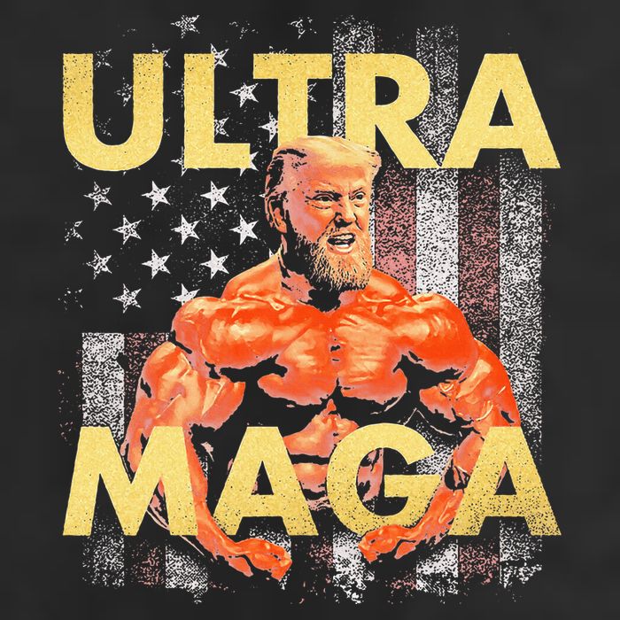 Trump Buff Ultra Maga 7 Panel Mesh Trucker Snapback Hat
