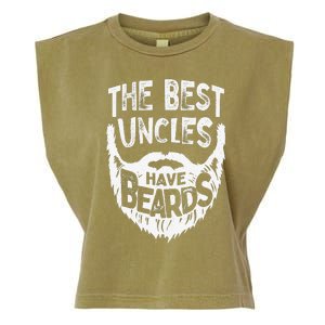 The Best Uncles Have Beards Bearded Fathers Day Gift Garment-Dyed Women's Muscle Tee