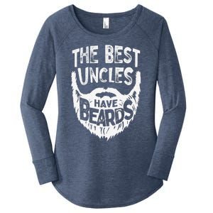 The Best Uncles Have Beards Bearded Fathers Day Gift Women's Perfect Tri Tunic Long Sleeve Shirt