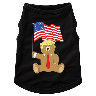 Trump Bear Usa Flag Patriot Funny Red Pill Election Gift Doggie Tank