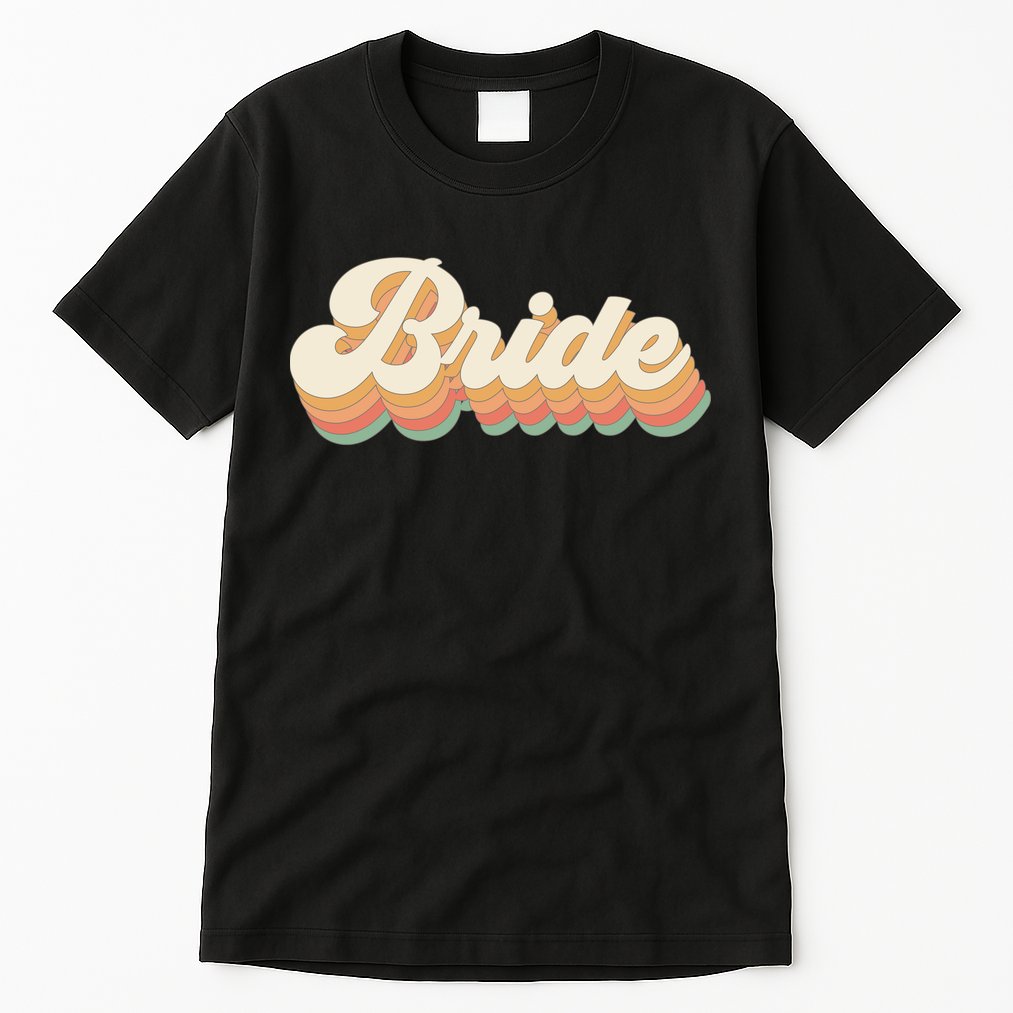 Team Bride Vintage Bachelorette Party Tall T-Shirt