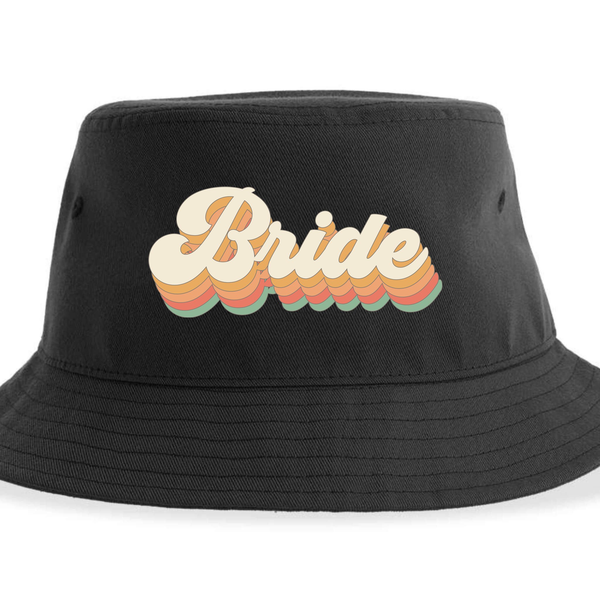 Team Bride Vintage Bachelorette Party Sustainable Bucket Hat