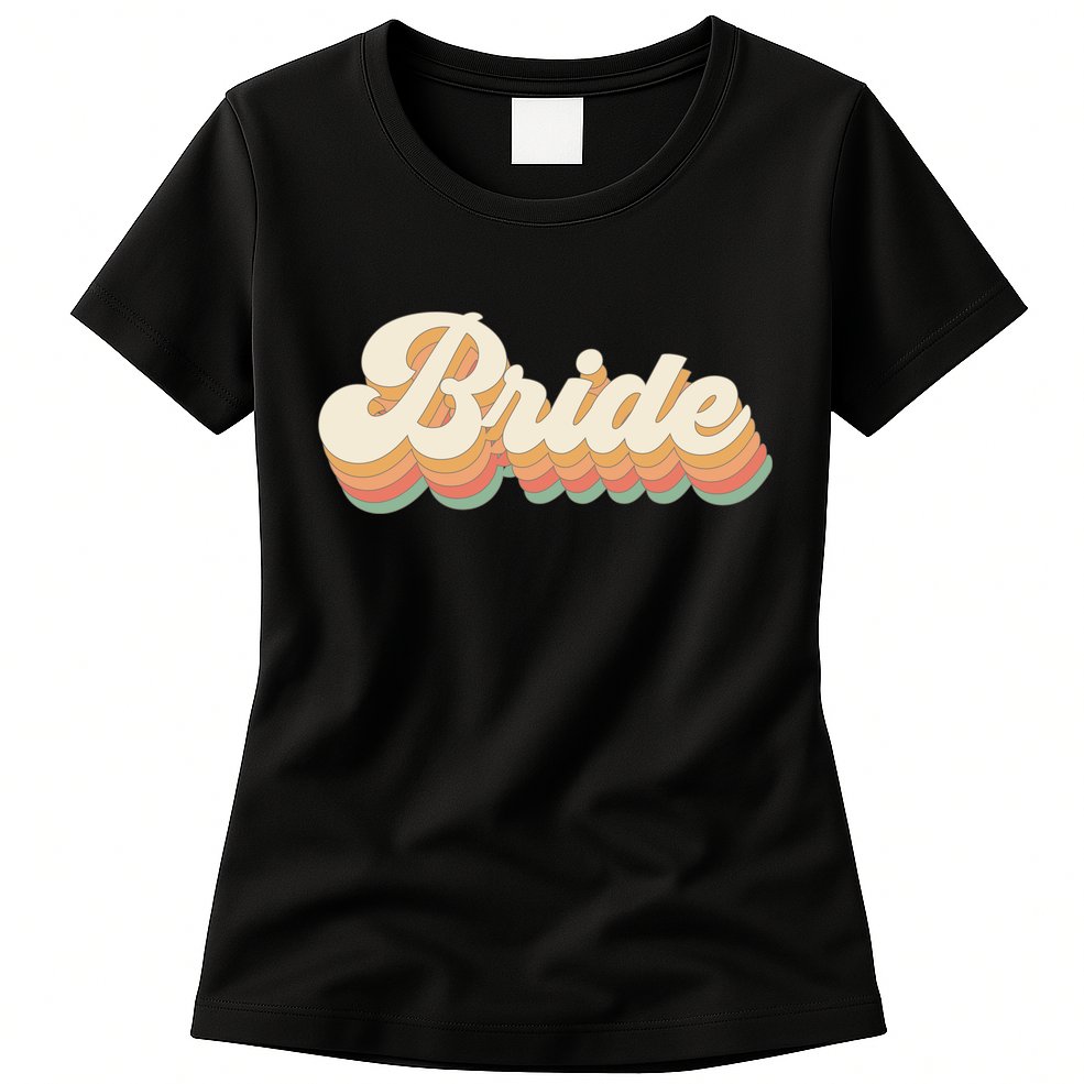 Team Bride Vintage Bachelorette Party Womens T-Shirt