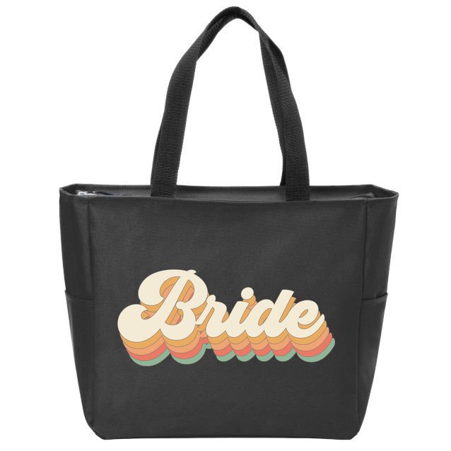 Team Bride Vintage Bachelorette Party Zip Tote Bag