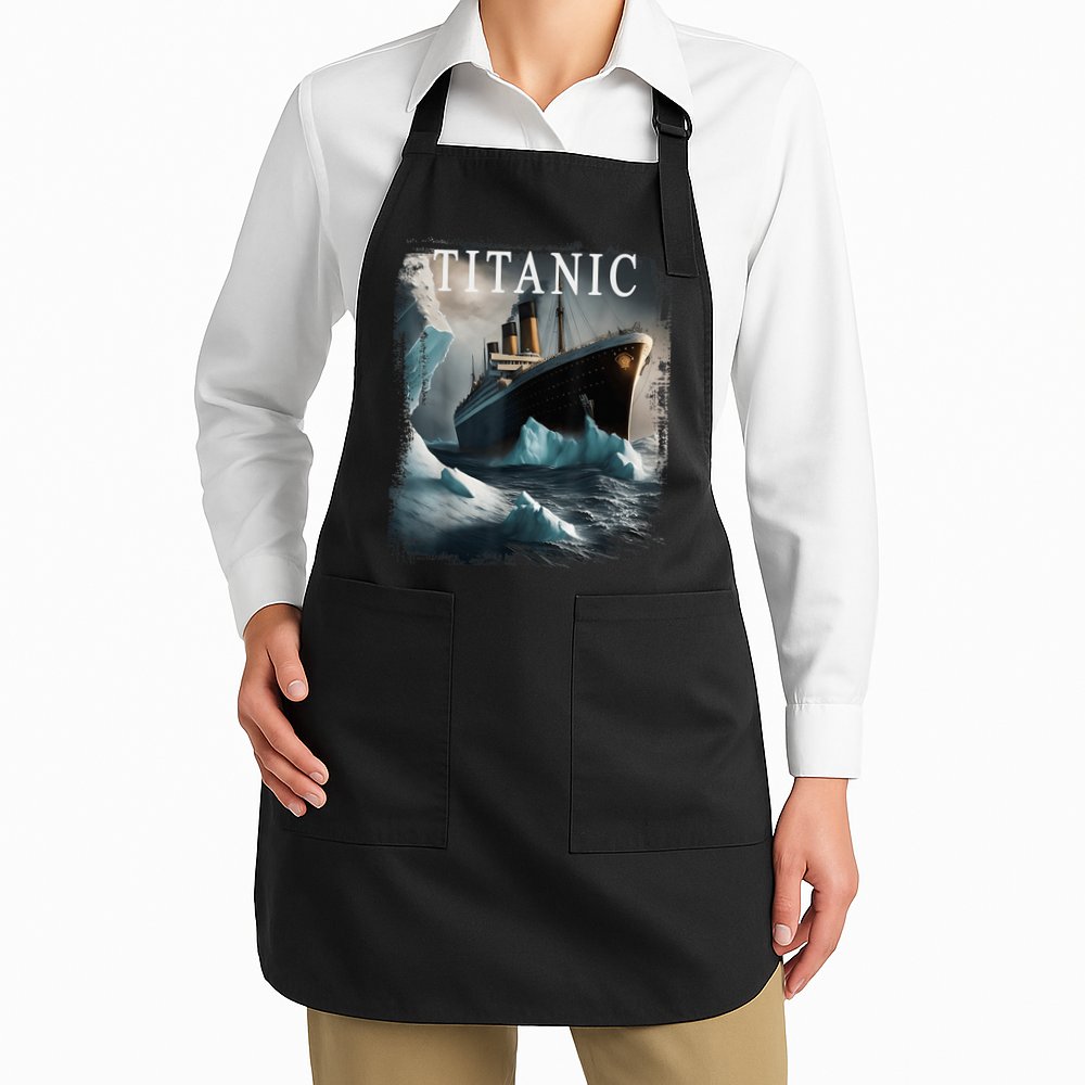 Titanic Boat Vintage Cruise Ship Sailing in 1912 hit Iceberg Apron