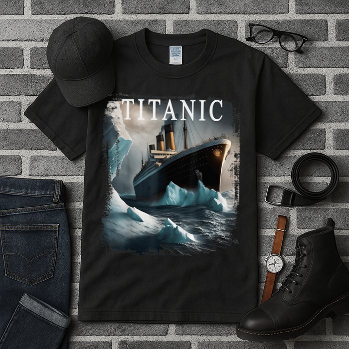 Titanic Boat Vintage Cruise Ship Sailing in 1912 hit Iceberg Tall T-Shirt