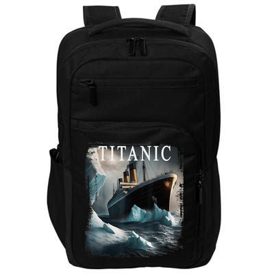 Titanic Boat Vintage Cruise Ship Sailing in 1912 hit Iceberg Impact Tech Backpack