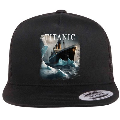Titanic Boat Vintage Cruise Ship Sailing in 1912 hit Iceberg Flatbill Hat