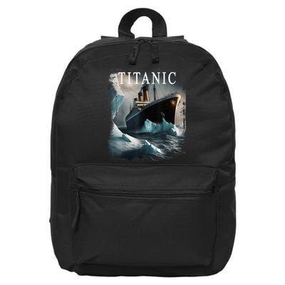 Titanic Boat Vintage Cruise Ship Sailing in 1912 hit Iceberg 16 in Basic Backpack