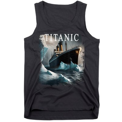 Titanic Boat Vintage Cruise Ship Sailing in 1912 hit Iceberg Tank Top
