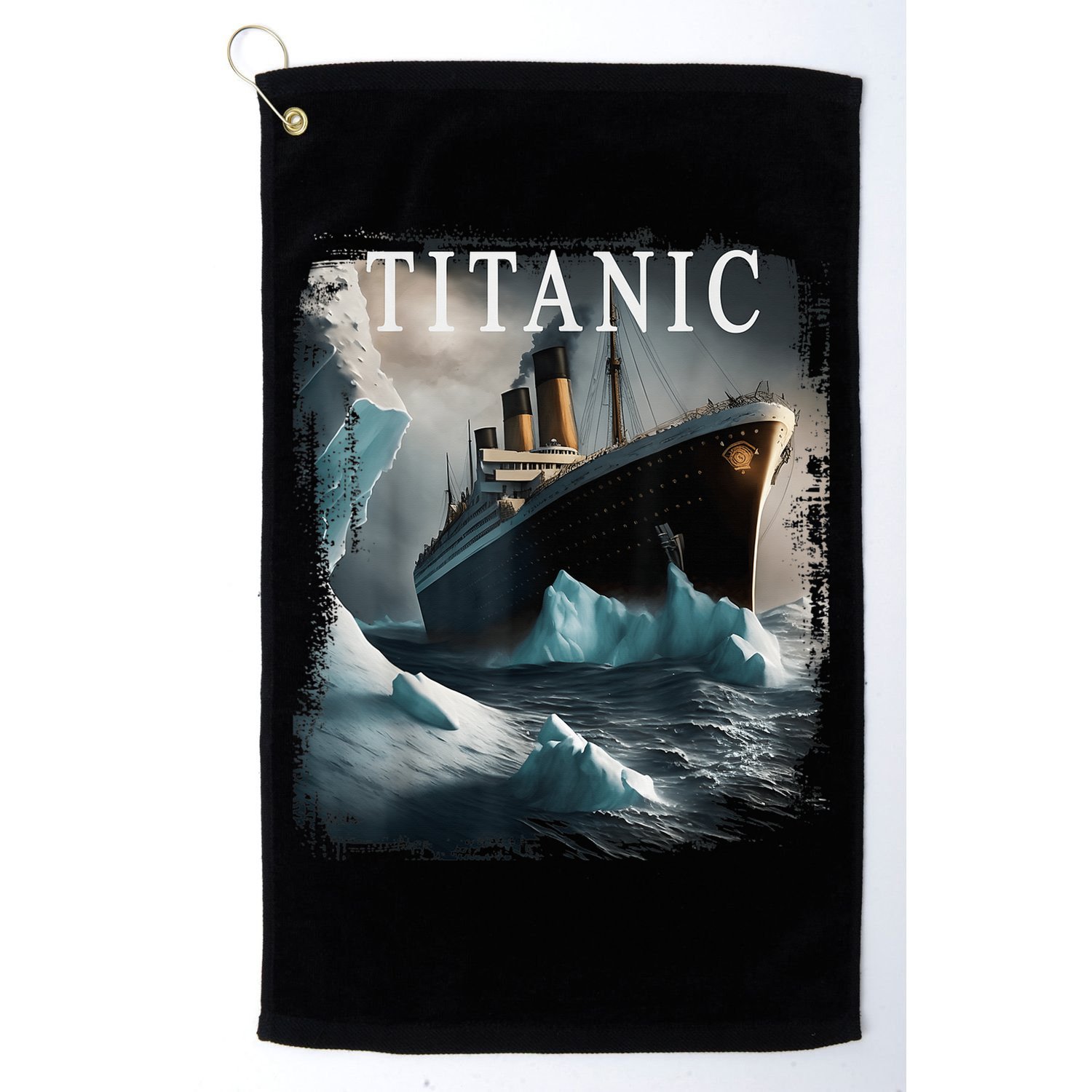 Titanic Boat Vintage Cruise Ship Sailing in 1912 hit Iceberg Golf Towel