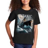 Titanic Boat Vintage Cruise Ship Sailing in 1912 hit Iceberg Kids T-Shirt