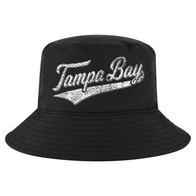 Tampa Bay Varsity Script Classic Sports Jersey Style Cool Comfort Performance Bucket Hat