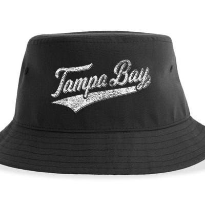 Tampa Bay Varsity Script Classic Sports Jersey Style Sustainable Bucket Hat