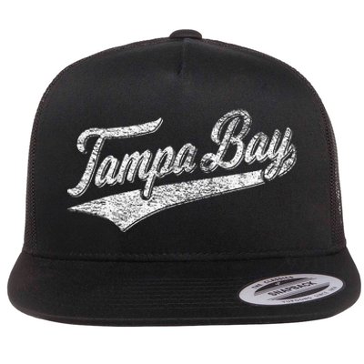 Tampa Bay Varsity Script Classic Sports Jersey Style Flat Bill Trucker Hat