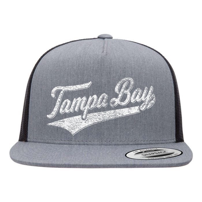 Tampa Bay Varsity Script Classic Sports Jersey Style Flat Bill Trucker Hat