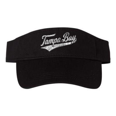 Tampa Bay Varsity Script Classic Sports Jersey Style Valucap Bio-Washed Visor