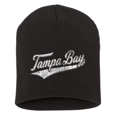 Tampa Bay Varsity Script Classic Sports Jersey Style Short Acrylic Beanie