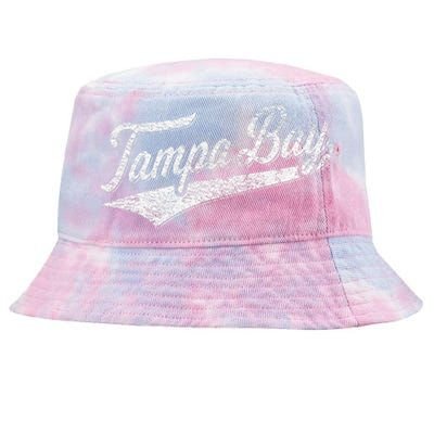 Tampa Bay Varsity Script Classic Sports Jersey Style Tie-Dyed Bucket Hat