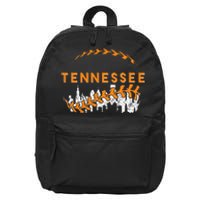 Tennessee Baseball Vintage Leopard Heart Baseball Fans 16 in Basic Backpack