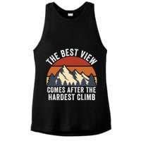 The Best View Comes After The Hardest Climb Hiking Lover Mountain Climbing Ladies PosiCharge Tri-Blend Wicking Tank