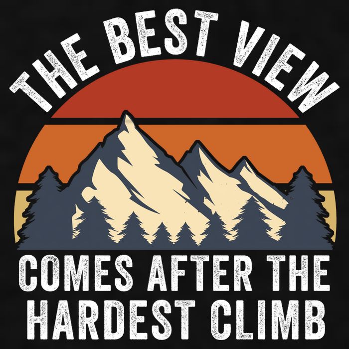 The Best View Comes After The Hardest Climb Hiking Lover Mountain Climbing Ladies PosiCharge Tri-Blend Wicking Tank