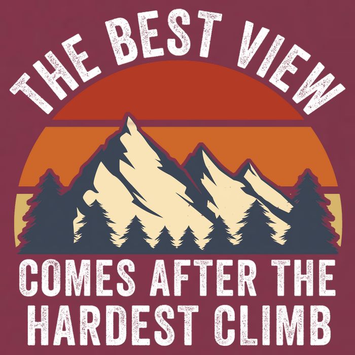 The Best View Comes After The Hardest Climb Hiking Lover Mountain Climbing 16oz Travel Tumbler