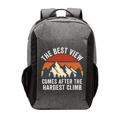 The Best View Comes After The Hardest Climb Hiking Lover Mountain Climbing Vector Backpack