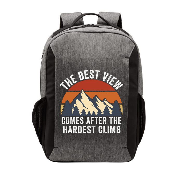 The Best View Comes After The Hardest Climb Hiking Lover Mountain Climbing Vector Backpack