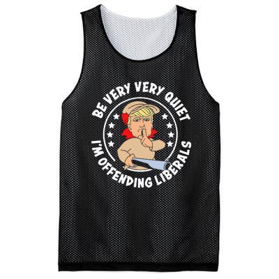 Trump Be Very Very Quiet I'm Offending Liberals Mesh Reversible Basketball Jersey Tank