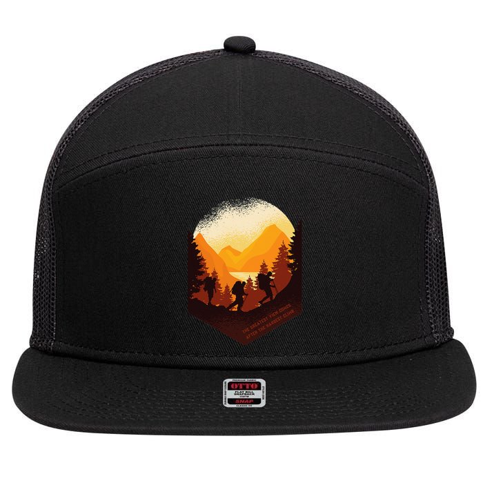 The Best View Comes After The Hardest Climb 7 Panel Mesh Trucker Snapback Hat