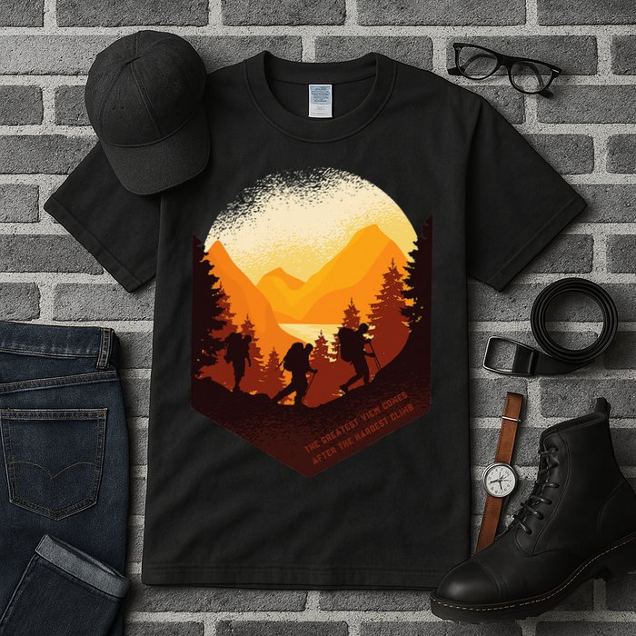 The Best View Comes After The Hardest Climb Tall T-Shirt